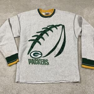 VTG Green Bay Packers Sweatshirt Mens M Gray NFL Football Legends Athletic 90s